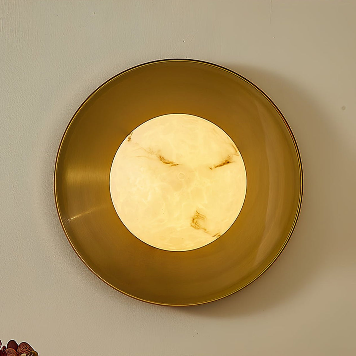 Solara Cloud Wall Sconce in Brushed Brass with Opal Glass