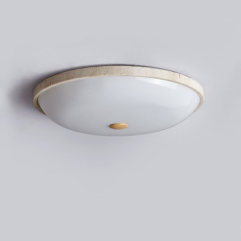 Solara Disc Travertine LED Flush Mount Ceiling Light
