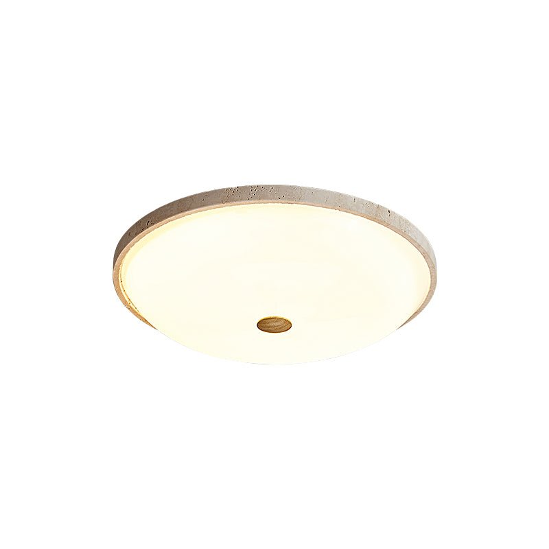 Solara Disc Travertine LED Flush Mount Ceiling Light