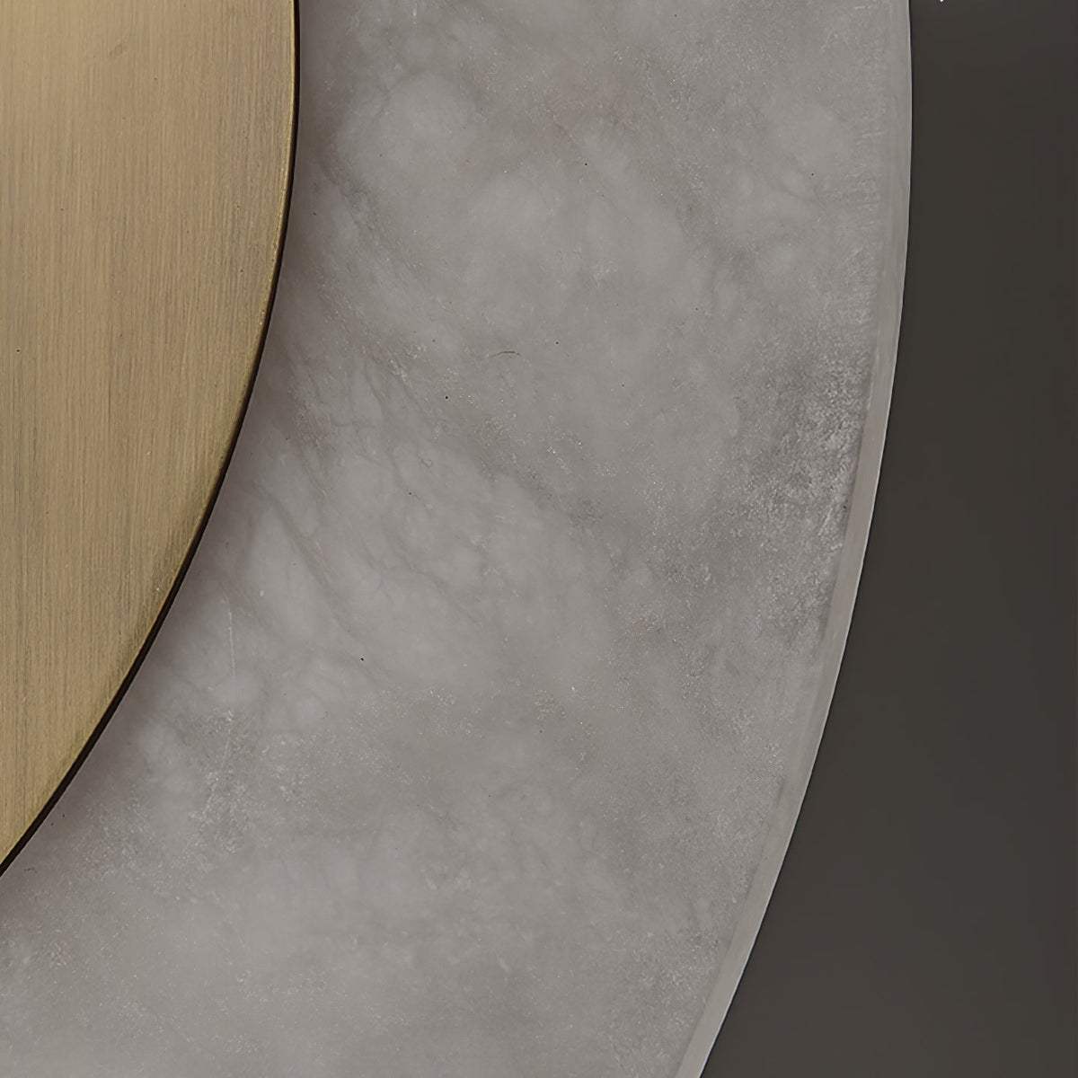 Solari Alabaster Leaf Wall Sconce in Brass and White Alabaster