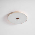 Solaro Travertine Flush Mount Ceiling Light in Natural Stone