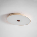 Solaro Travertine Flush Mount Ceiling Light in Natural Stone