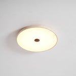 Solaro Travertine Flush Mount Ceiling Light in Natural Stone