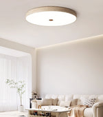 Solaro Travertine Flush Mount Ceiling Light in Natural Stone