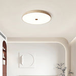 Solaro Travertine Flush Mount Ceiling Light in Natural Stone