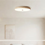 Solaro Travertine Flush Mount Ceiling Light in Natural Stone