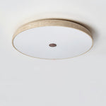 Solaro Travertine Flush Mount Ceiling Light in Natural Stone