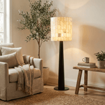 Solavera Alabaster Mosaic Floor Lamp – Handcrafted Natural Stone Lighting