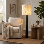 Solavera Alabaster Mosaic Floor Lamp – Handcrafted Natural Stone Lighting