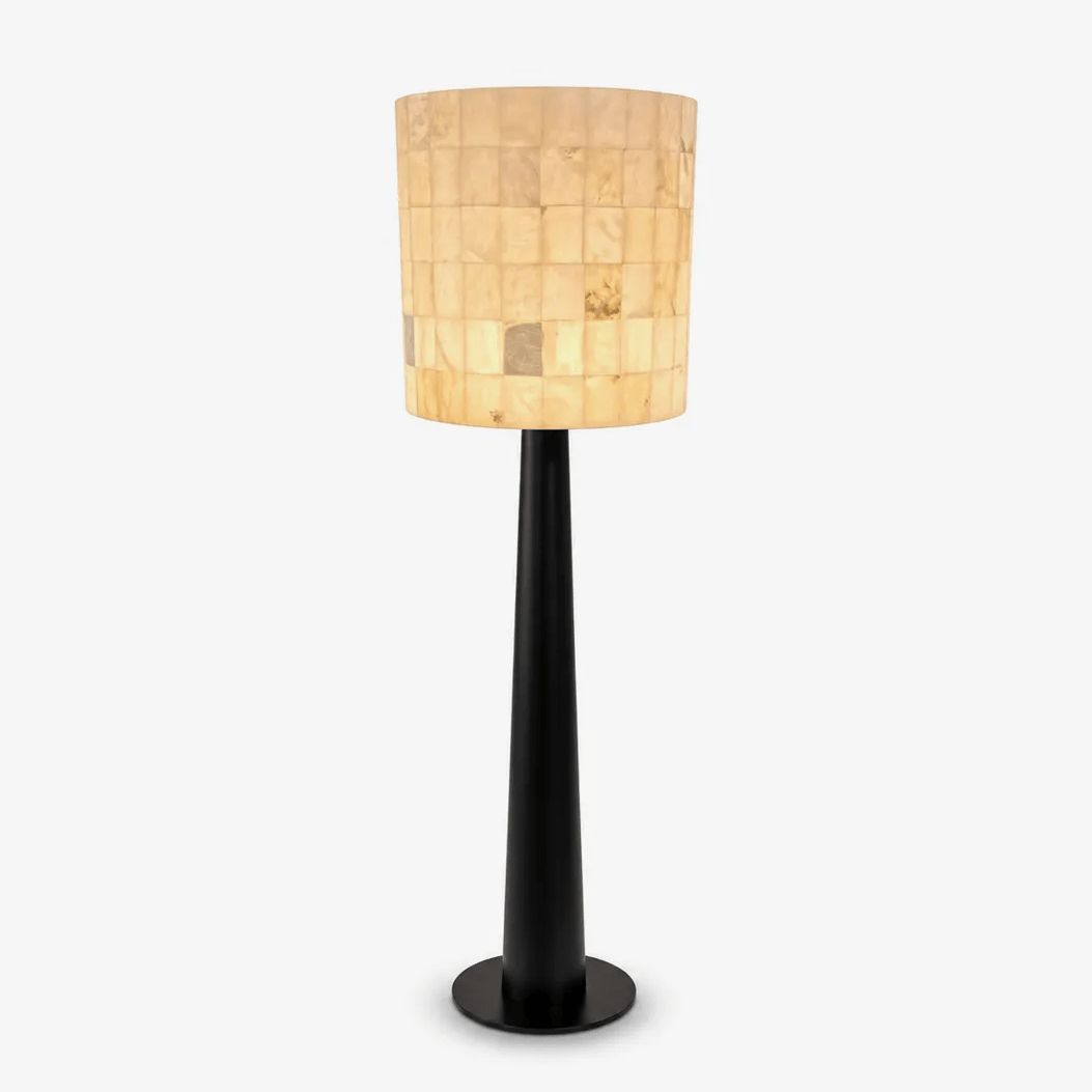 Solavera Alabaster Mosaic Floor Lamp – Handcrafted Natural Stone Lighting