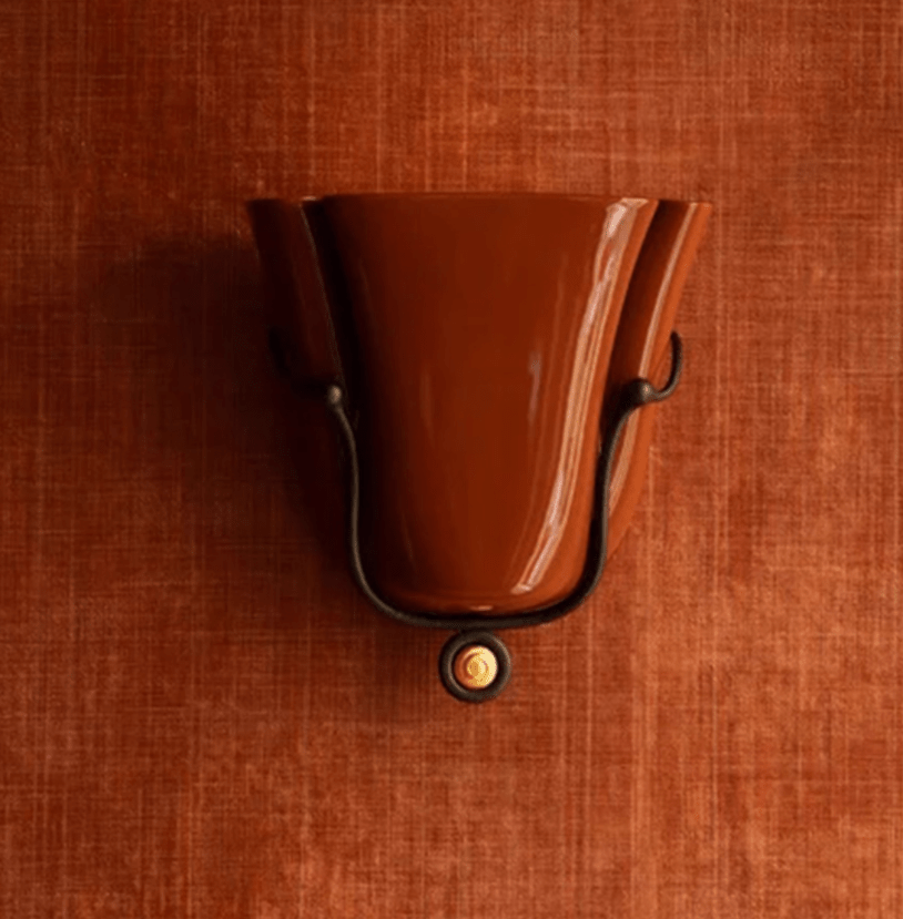 Solenne Ceramic Shell Wall Sconce in Glazed Finishes
