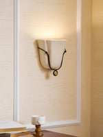 Solenne Ceramic Shell Wall Sconce in Glazed Finishes