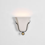 Solenne Ceramic Shell Wall Sconce in Glazed Finishes