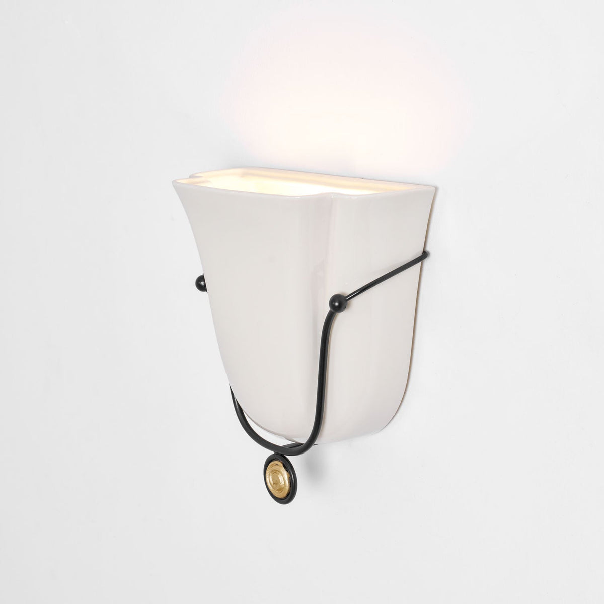 Solenne Ceramic Shell Wall Sconce in Glazed Finishes
