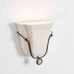 Solenne Ceramic Shell Wall Sconce in Glazed Finishes