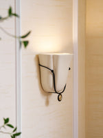 Solenne Ceramic Shell Wall Sconce in Glazed Finishes