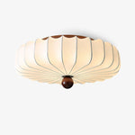 Solenne Blossom Flush Mount Ceiling Light in Silk and Walnut