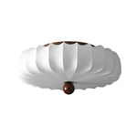 Solenne Blossom Flush Mount Ceiling Light in Silk and Walnut