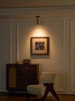 Solis Stone Spotlight in Travertine and Walnut Wood