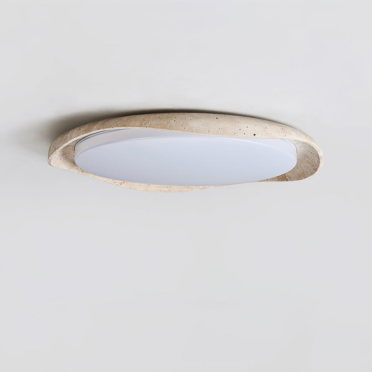 Solis Ceiling Light in Yellow Travertine – Modern Flush Mount LED