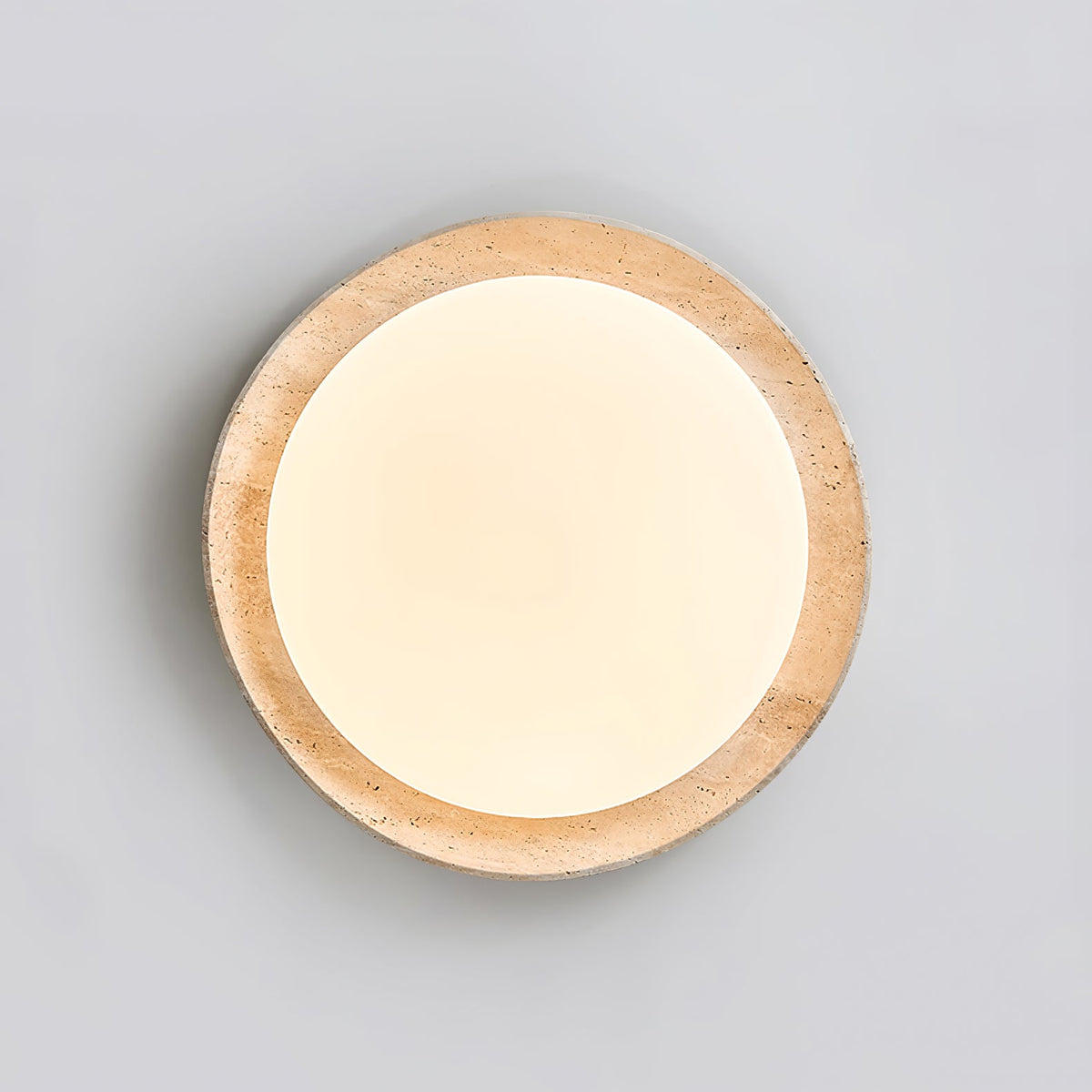 Solis Ceiling Light in Yellow Travertine – Modern Flush Mount LED