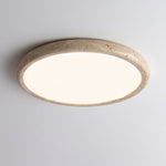Solis Horizon Ceiling Light in Yellow Travertine | Modern Flush Mount LED