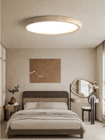 Solis Horizon Ceiling Light in Yellow Travertine | Modern Flush Mount LED
