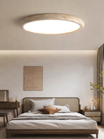 Solis Horizon Ceiling Light in Yellow Travertine | Modern Flush Mount LED