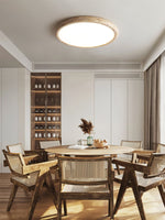 Solis Horizon Ceiling Light in Yellow Travertine | Modern Flush Mount LED