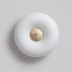 Solis Ring Ceiling Light in Natural Travertine | Modern Flush Mount LED