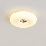 Solis Ring Ceiling Light in Natural Travertine | Modern Flush Mount LED