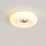 Solis Ring Ceiling Light in Natural Travertine | Modern Flush Mount LED