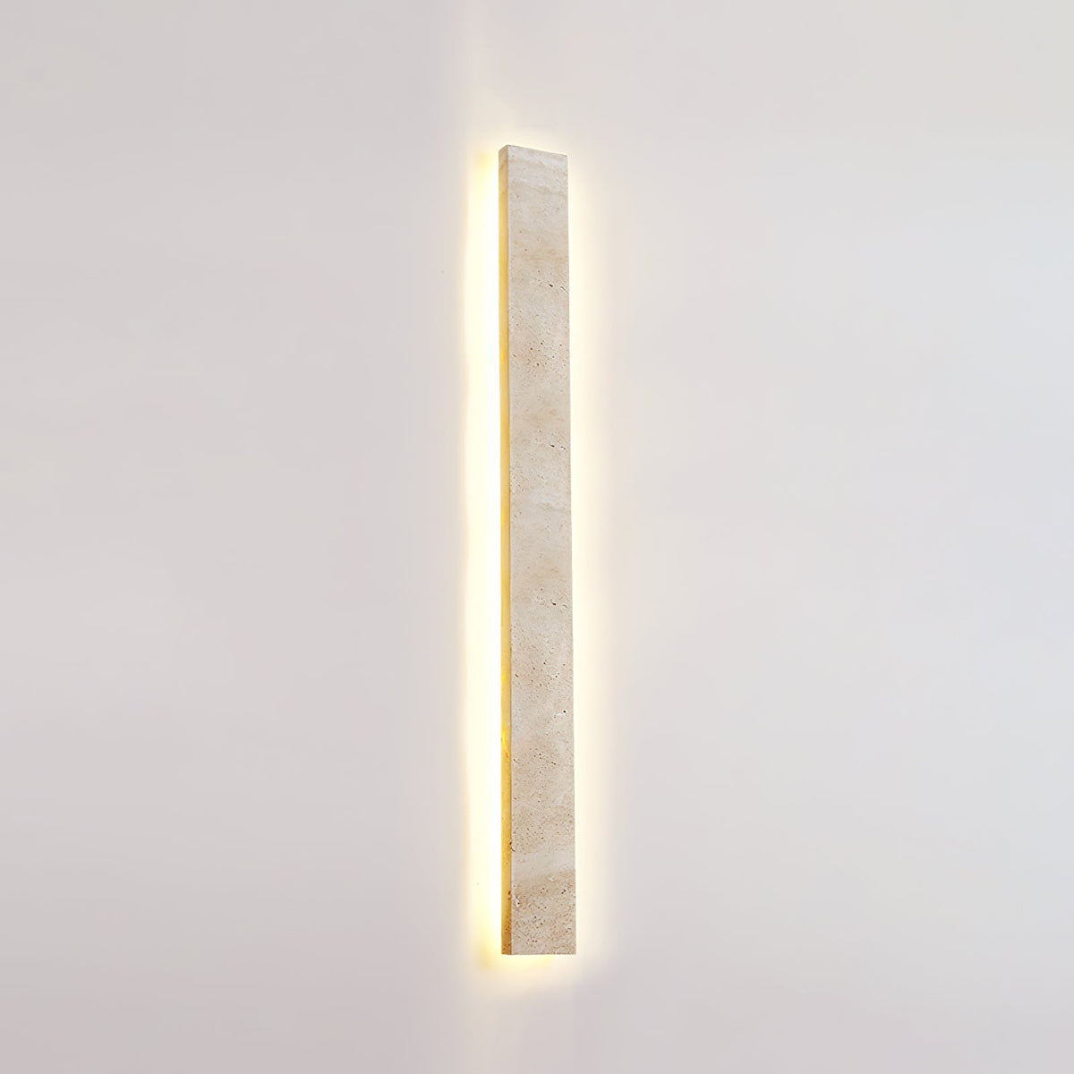 Solis Stone Wall Light in Travertine – Modern LED Wall Sconce