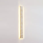 Solis Stone Wall Light in Travertine – Modern LED Wall Sconce