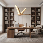 Solitude Crane Pendant Light – Modern Wood LED Chandelier