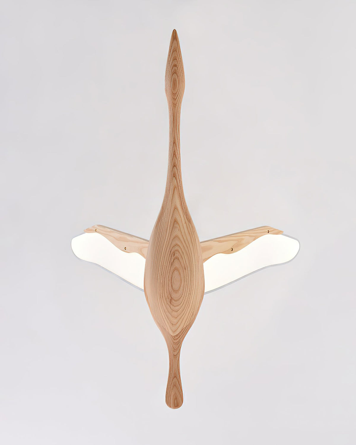 Solitude Crane Pendant Light – Modern Wood LED Chandelier