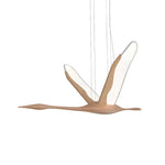 Solitude Crane Pendant Light – Modern Wood LED Chandelier