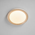 Soluna Ceiling Light in Natural Travertine – Modern Flush Mount LED
