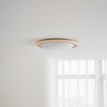 Soluna Ceiling Light in Natural Travertine – Modern Flush Mount LED