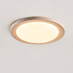 Soluna Ceiling Light in Natural Travertine – Modern Flush Mount LED