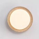 Soluna Ceiling Light in Natural Travertine – Modern Flush Mount LED