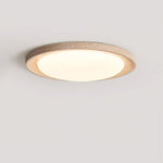Soluna Ceiling Light in Natural Travertine – Modern Flush Mount LED