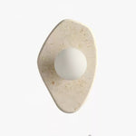 Soluna Stone Wall Sconce in Natural Marble with Warm Glow
