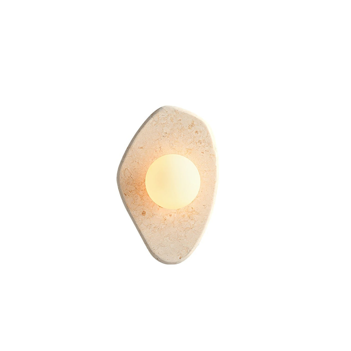 Soluna Stone Wall Sconce in Natural Marble with Warm Glow