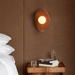 Soluna Stone Wall Sconce in Natural Marble with Warm Glow