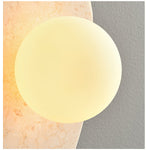 Soluna Stone Wall Sconce in Natural Marble with Warm Glow