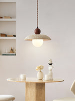 Soluna Travertine Pendant Light – Handcrafted Natural Stone Hanging Lamp