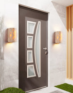 Solunar Veil Wall Sconce — Fluted Travertine LED Wall Light