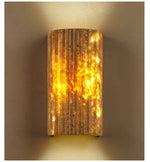 Solunar Veil Wall Sconce — Fluted Travertine LED Wall Light