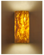 Solunar Veil Wall Sconce — Fluted Travertine LED Wall Light